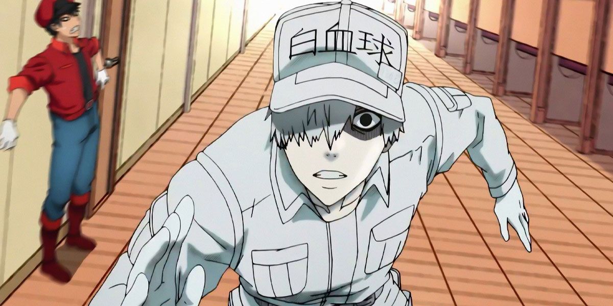 White Blood Cell running toward an enemy in Cells At Work!