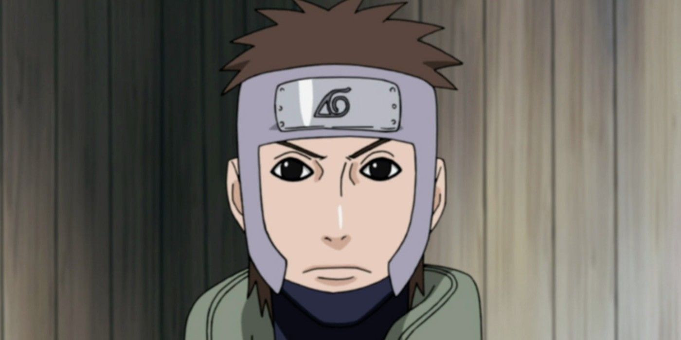 Yamato with a stern expression in Naruto