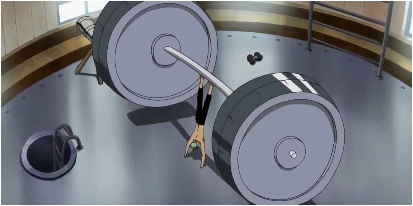 Zoro Lifting Working Out In a Handstand
