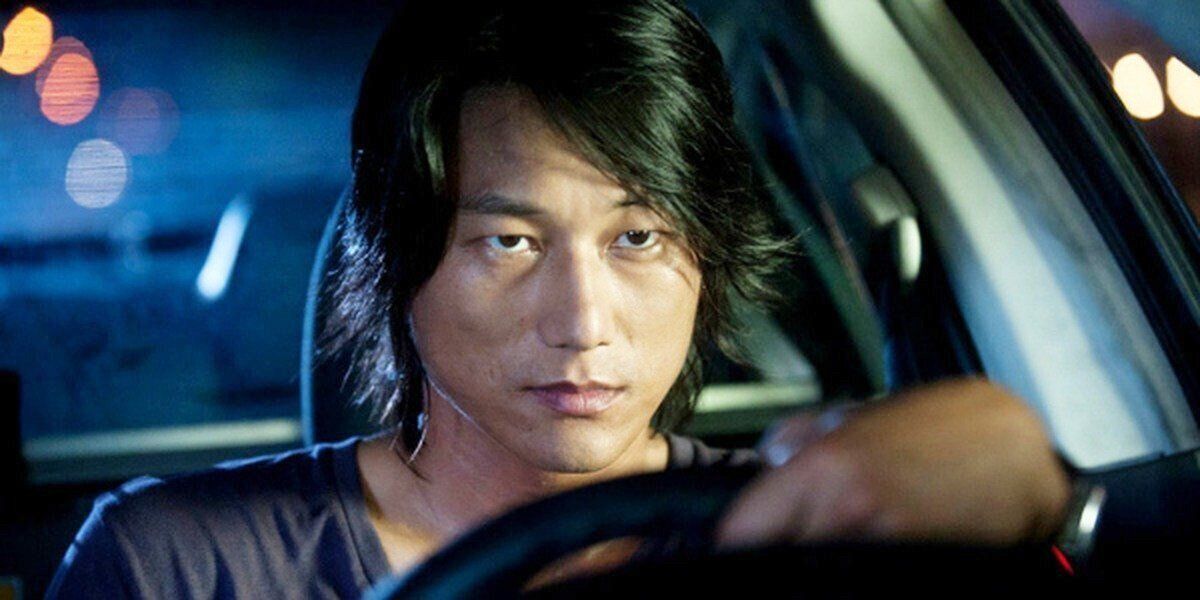 Han (Sung Kang) drives a car in The Fast and the Furious: Tokyo Drift