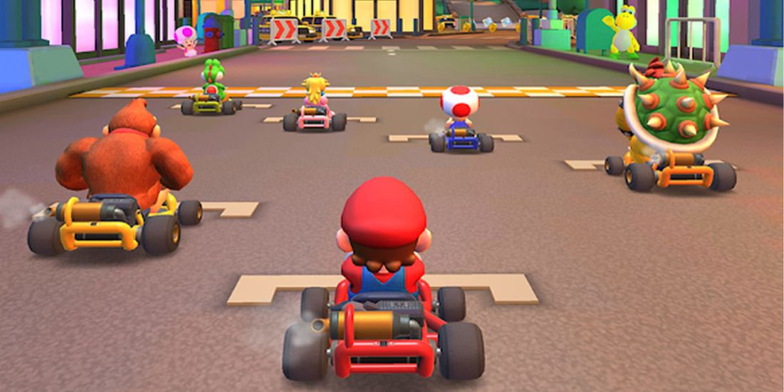 Mario Kart tour, screenshot, starting line