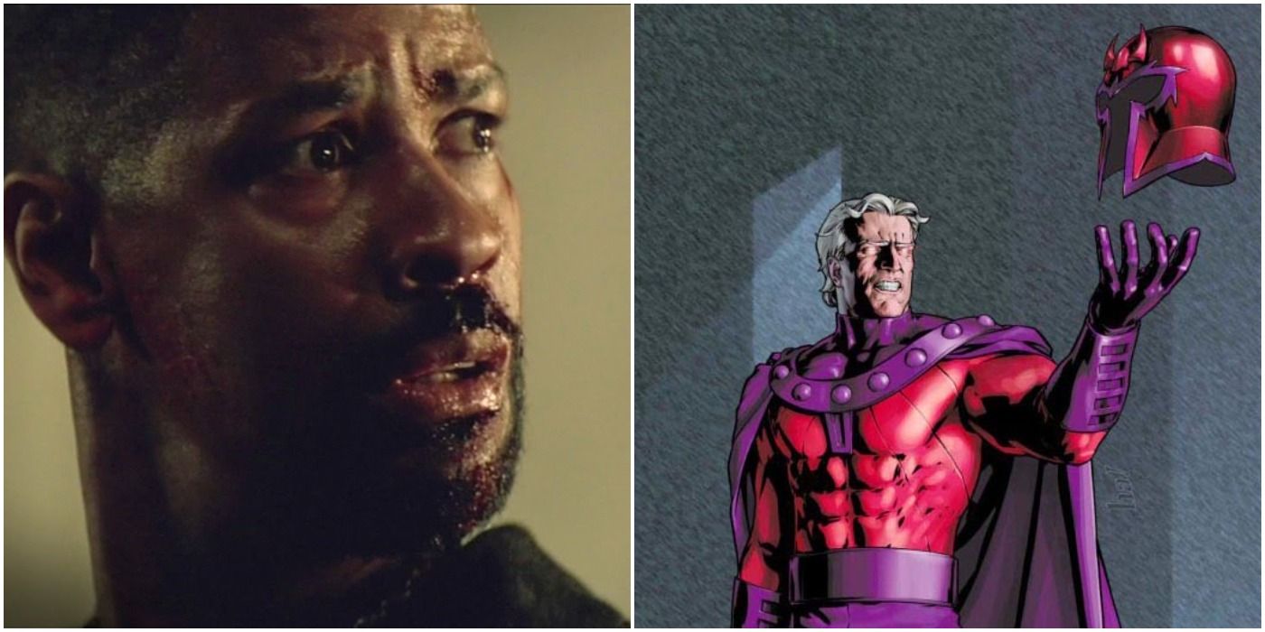 Left: Denzel Washington in Training Day. Right: Magneto.