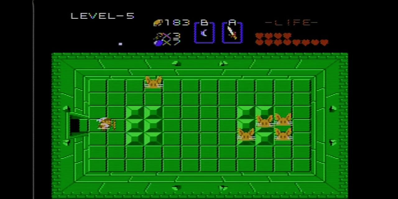 Classic Zelda screenshot with Link and pols