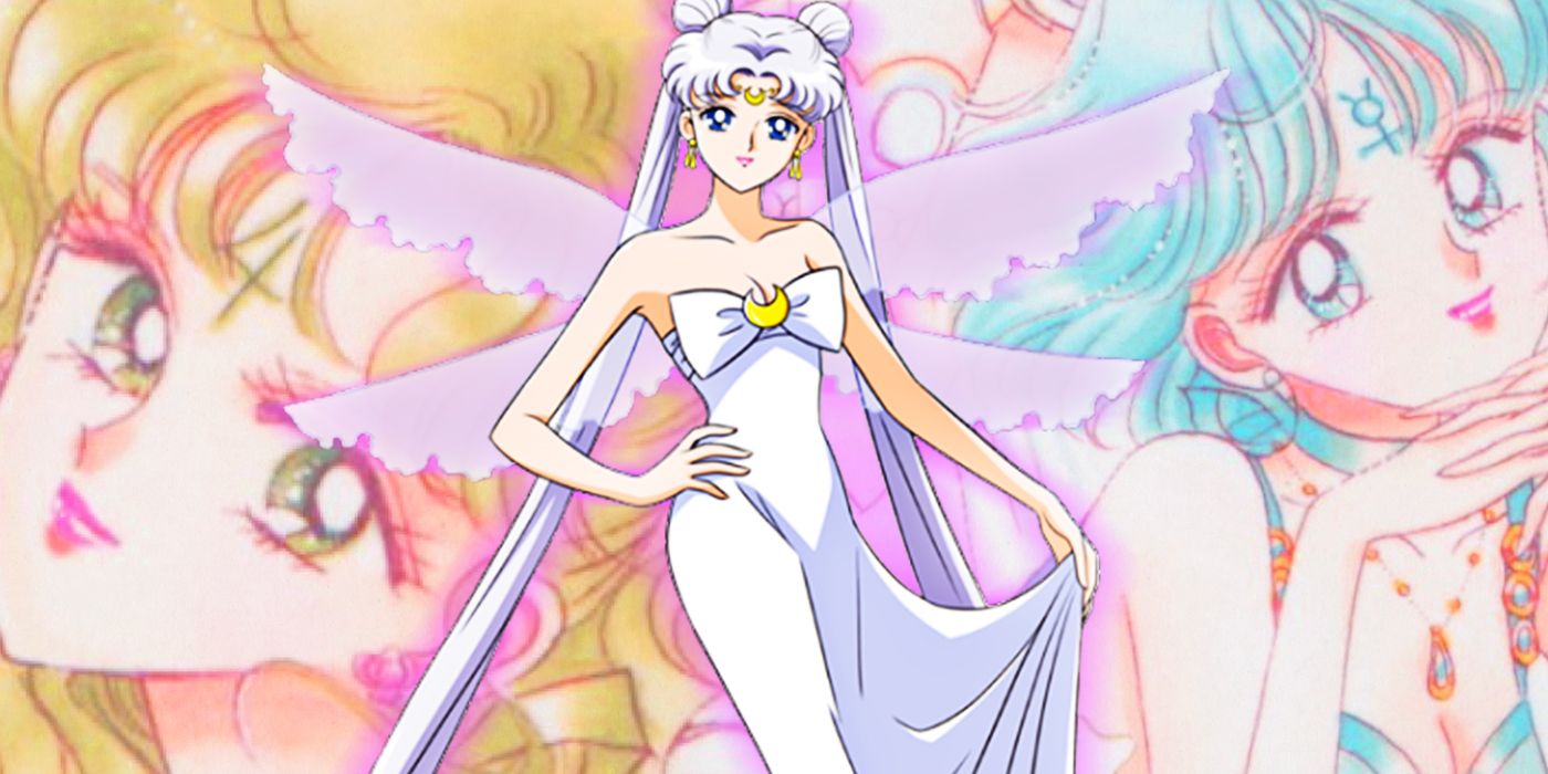Queen Serenity from Sailor Moon with Jupiter and Mercury in the background