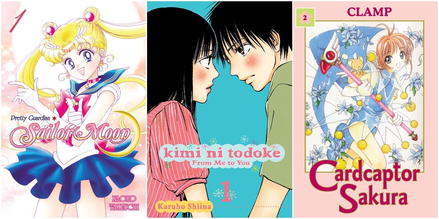 sailor moon, kimi ni todoke, and cardcaptor sakura manga covers