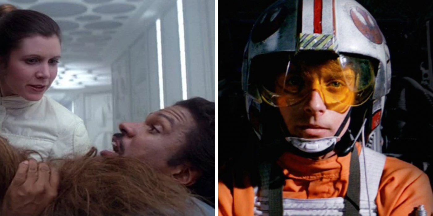 Leia Organa & Chewbacca convincing Lando & Luke Skywalker about to destroy the Death Star