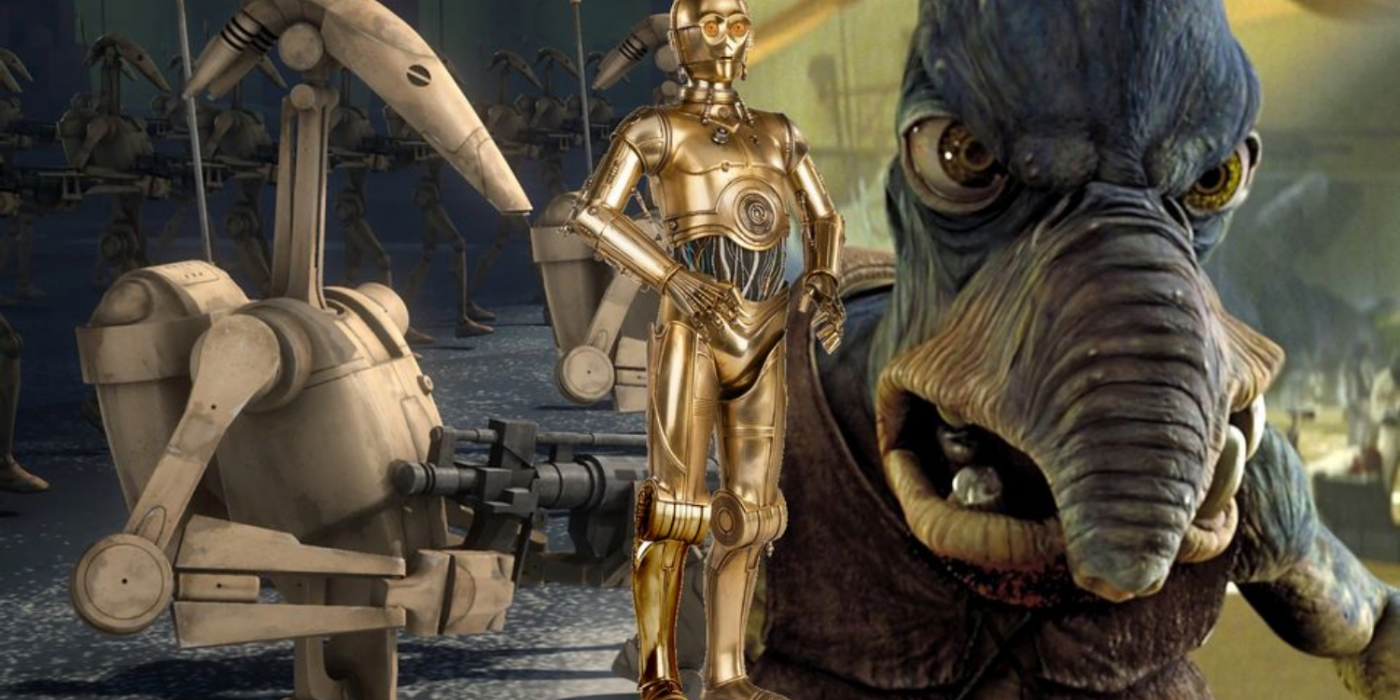 Battle Droid, C-3PO, & Watto from Star Wars