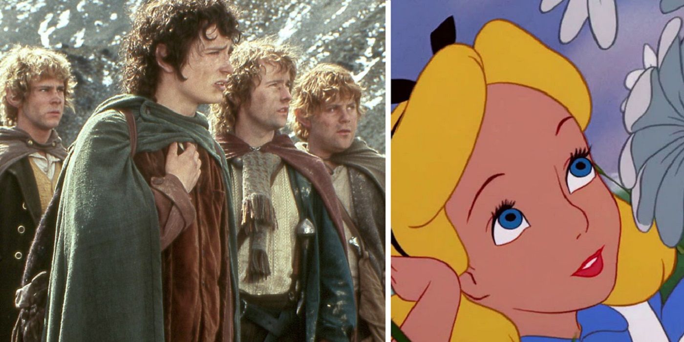 the hobbits from lord of the rings and alice wonderland