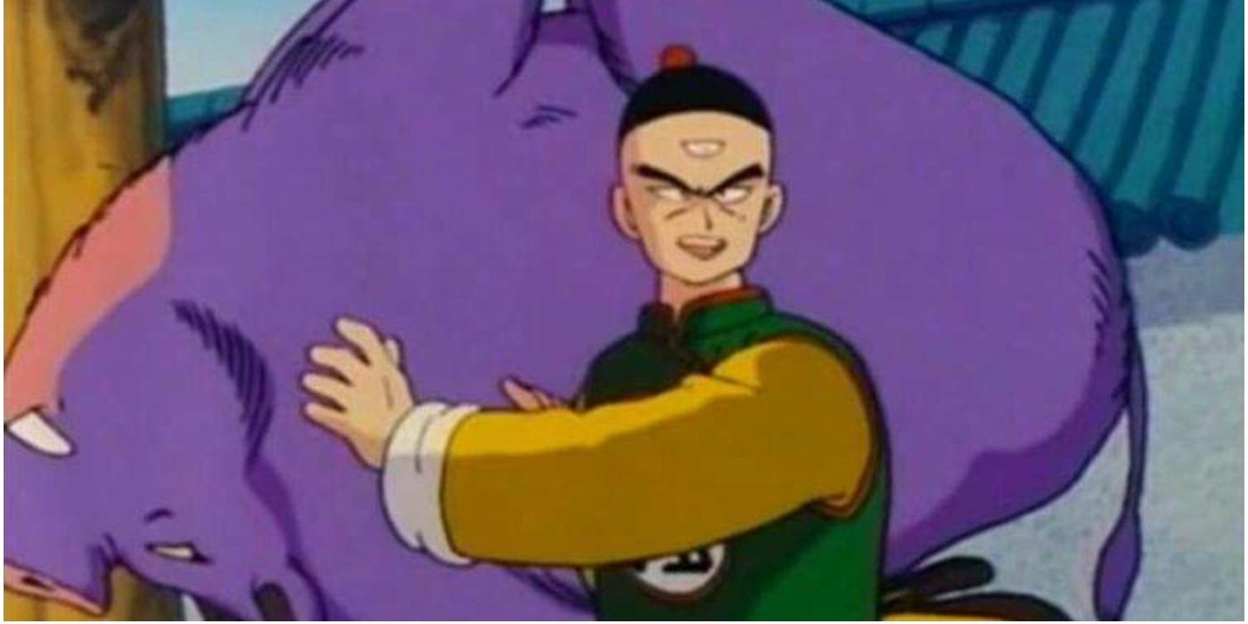 tien seizing a giant animal
