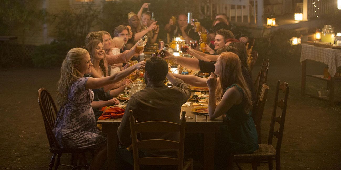 Sookie and her friends and family have dinner together in True Blood series finale