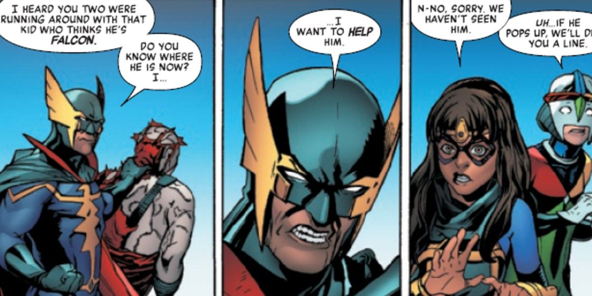 Miles Morales' Falcon Just Learned a Harsh Truth about His Idol Nighthawk