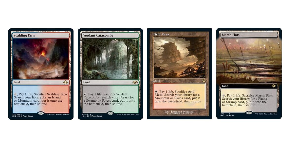 MTG hotsell Modern Horizons 2 Full Art Fetch Lands