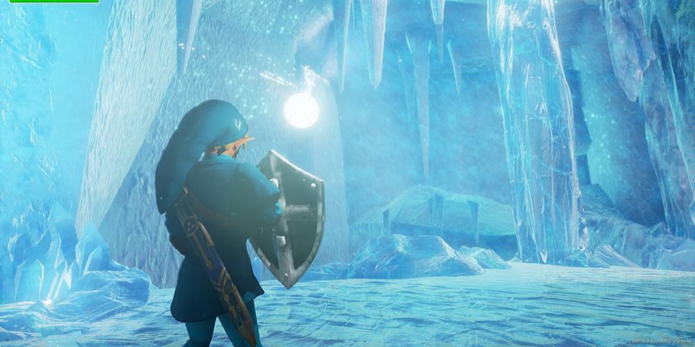 Link and Navi in frozen Zura's Domain