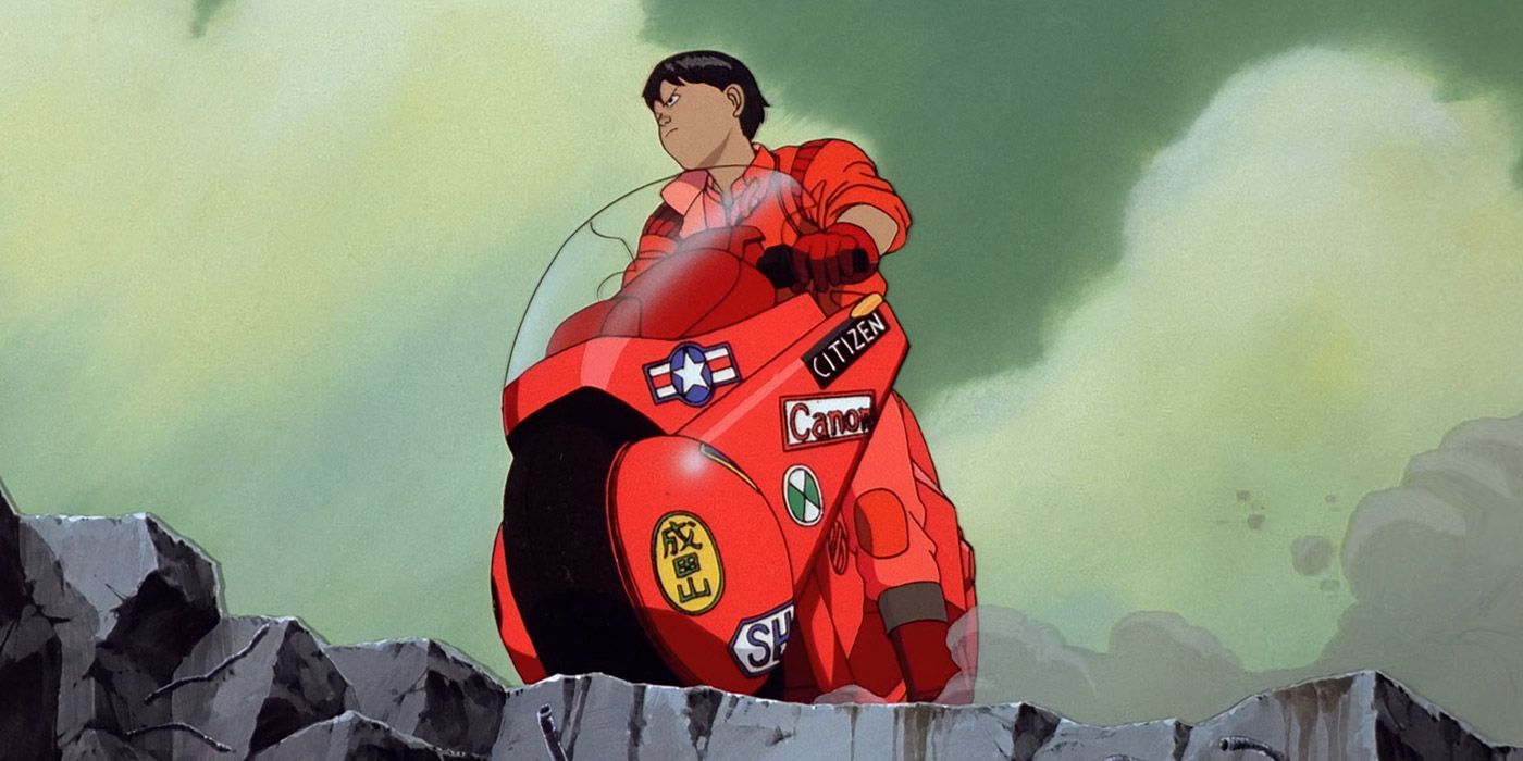 Akira _ Kaneda on his red motorcycle