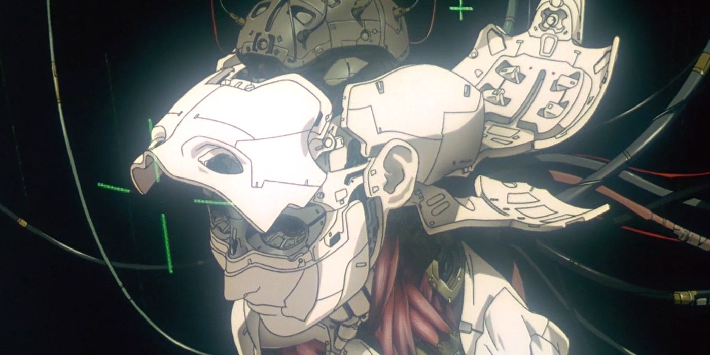 Ghost in the Shell _ Major Kusanagi's cyborg body being assembled