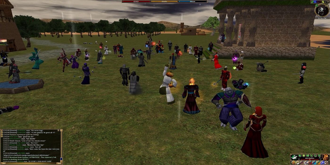 Asheron's Call MMO imagem da batalha.