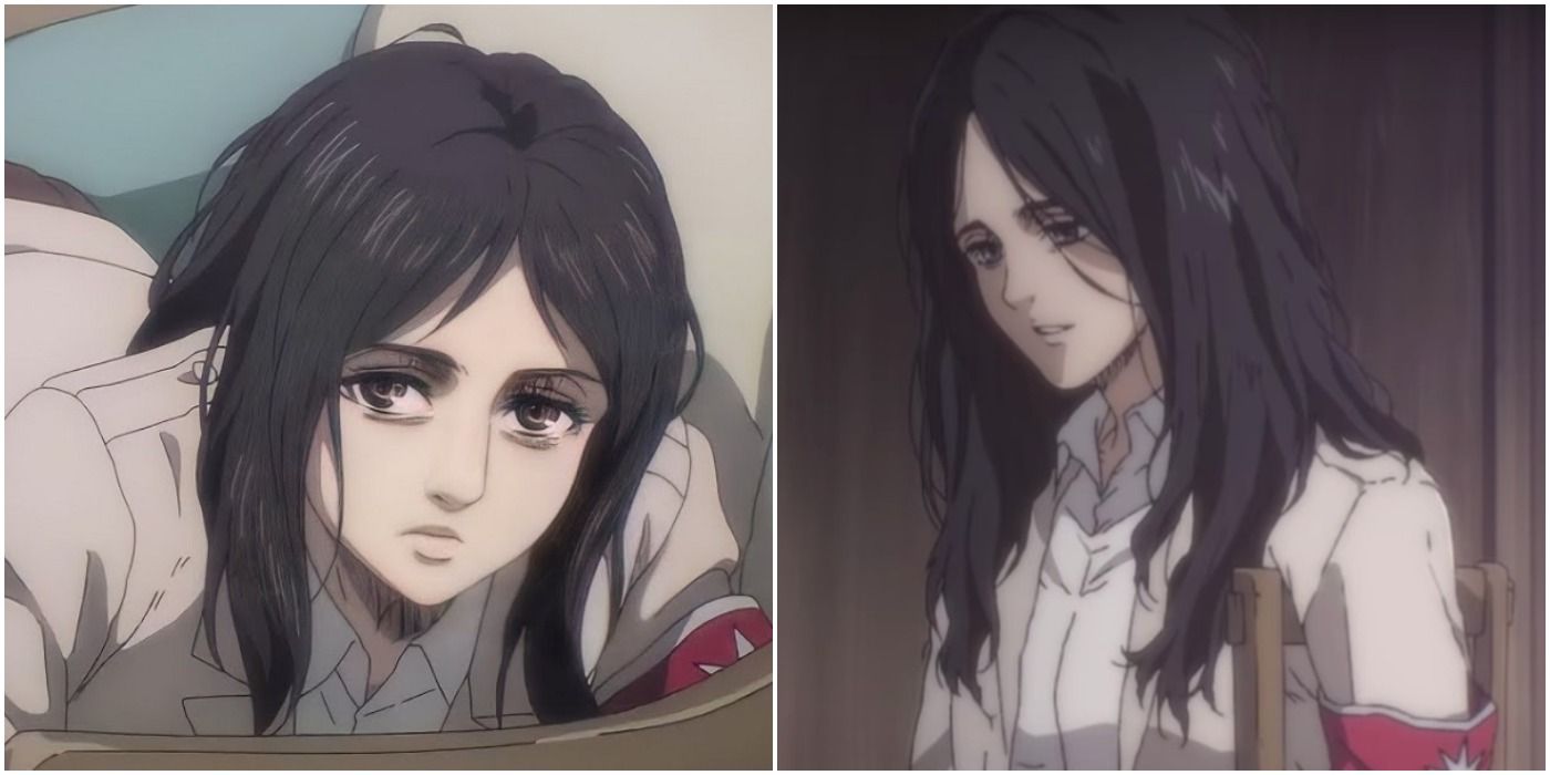 Attack On Titan Pieck Laying Down And With Crutches