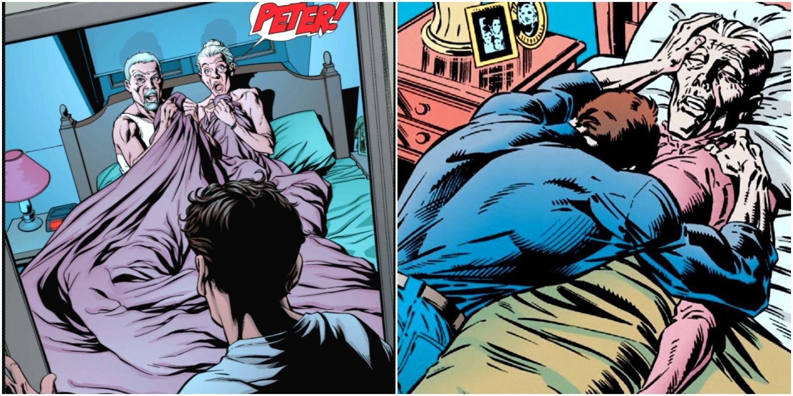 Peter catches Aunt May in Bed with John Jonah Jameson and Peter heartbroken over Aunt May's Death