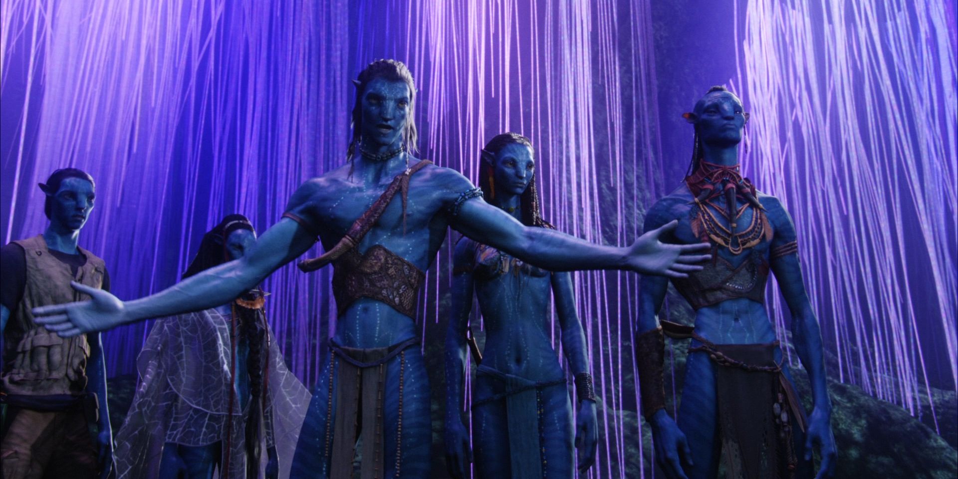 A meeting between the Na'vi occurs on Pandora in Avatar