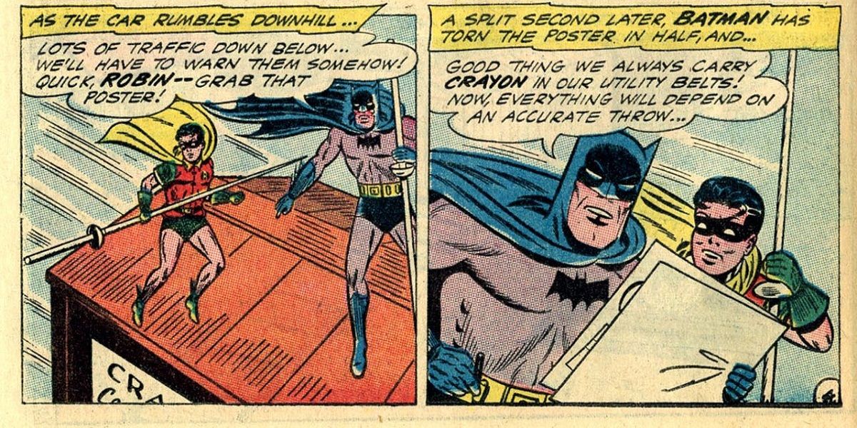 Batman and Robin keep crayons in their utility belts in DC Comics