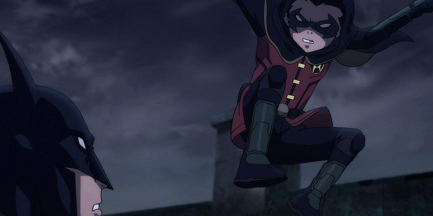 Batman and his son Damian as Robin