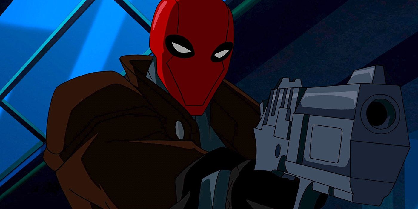 The Red Hood prepares to fire on his enemies