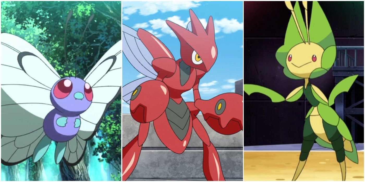 Butterfree Scizor Leavanny Best Bug Type Pokémon Anime