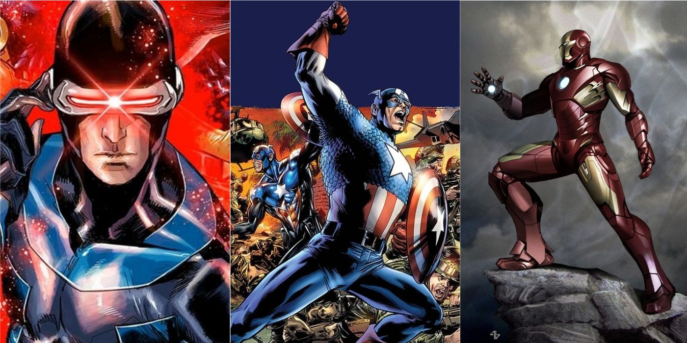 Captain America Iron Man Cyclops Featured Split Image