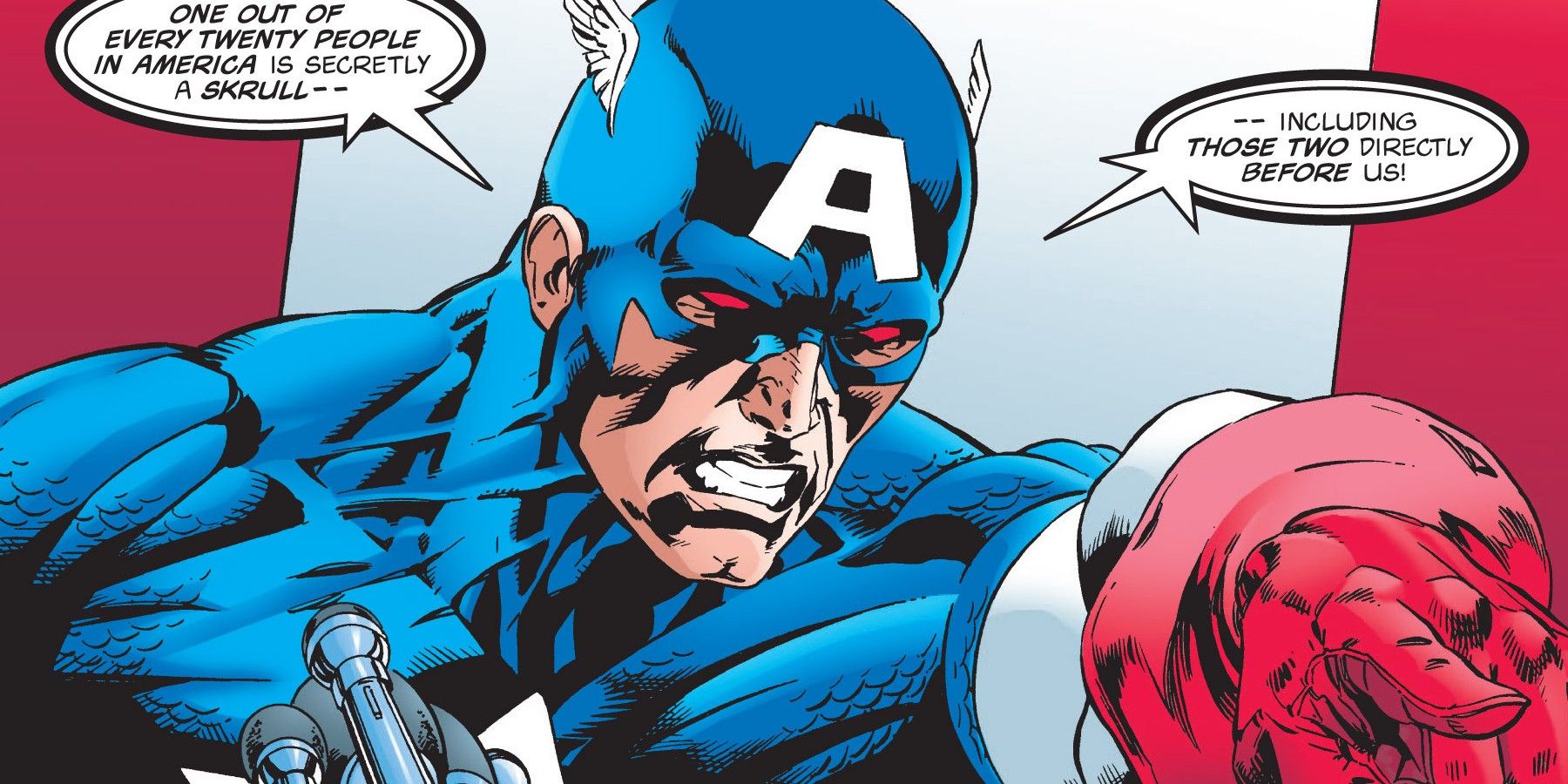 A Skrull Impersonates Captain America and Incites Panic