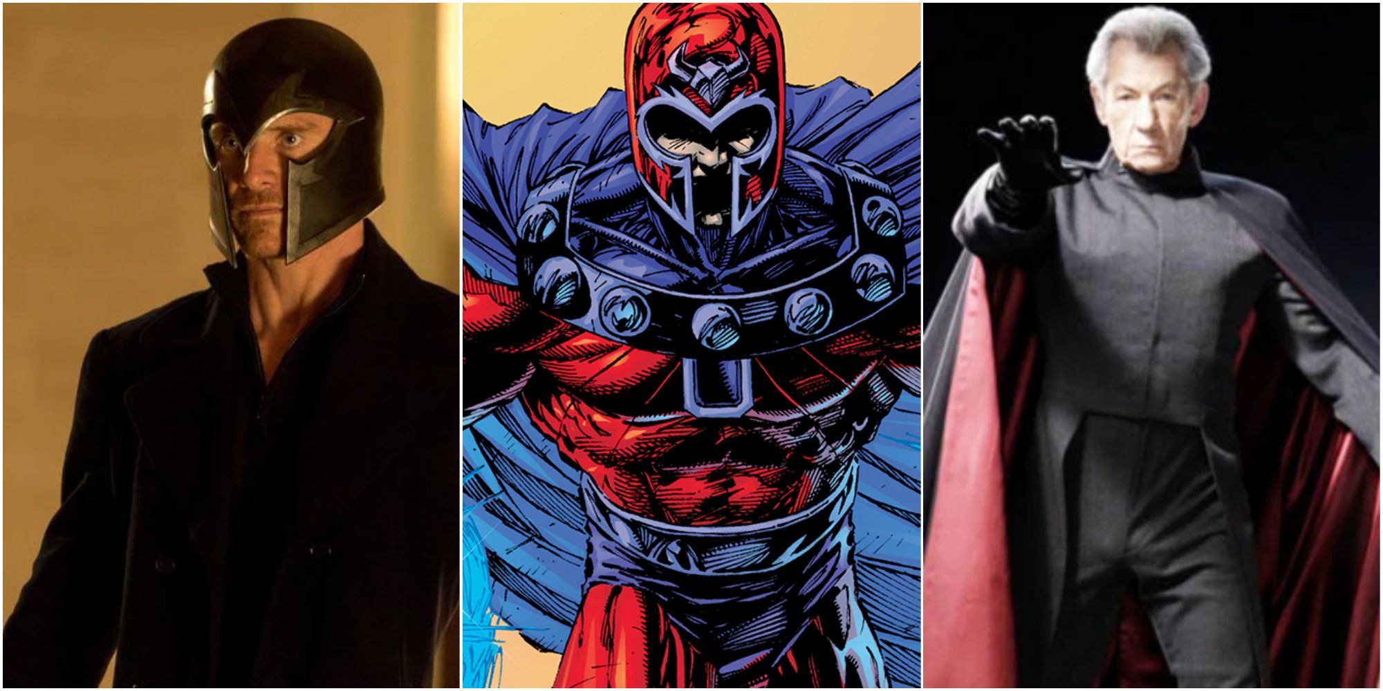 Michael Fassbender Magneto, Comic Magneto, Sir Ian McKellan Magneto