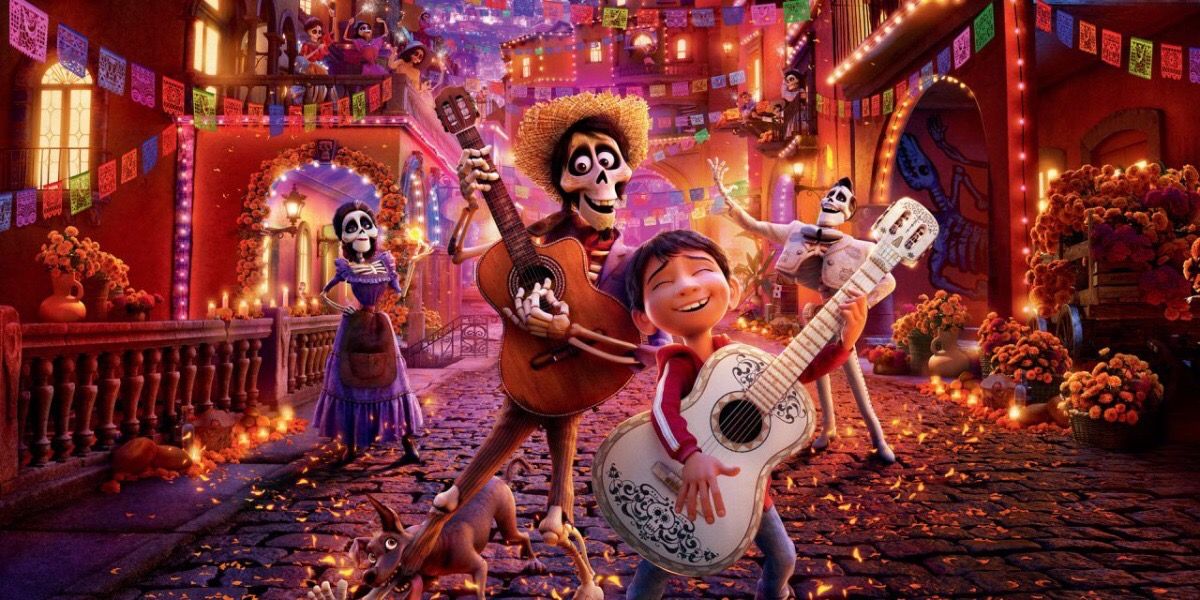 Miguel and Hector play guitar together in Coco