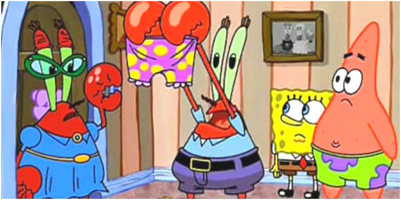 Cartoon Underwear on Tumblr: Squidward pantsing Mr. Krabs Episode Season 9  Episode 20: CopyBob DittoPants #spongebob #mr.krabs #spongebob squarepants