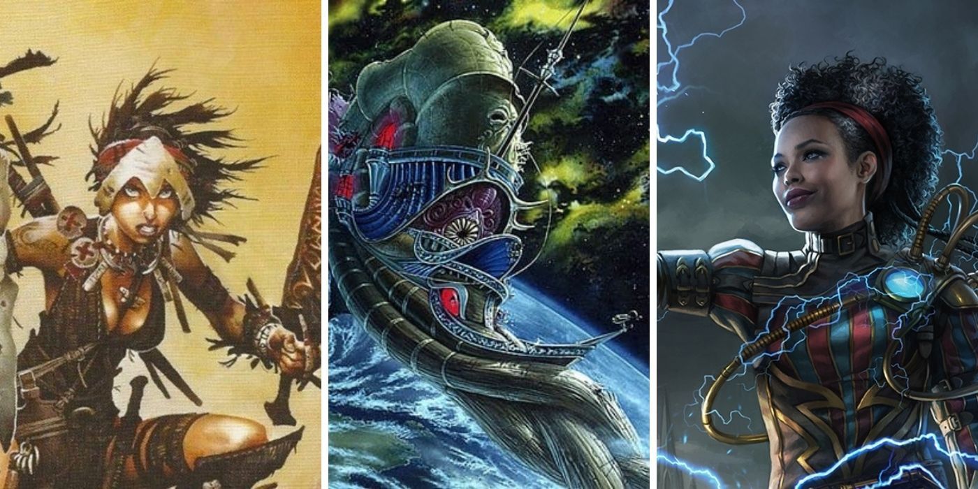 D&D: Dark Sun Warrior, Nautilus Ship, and Ravnica Wizard