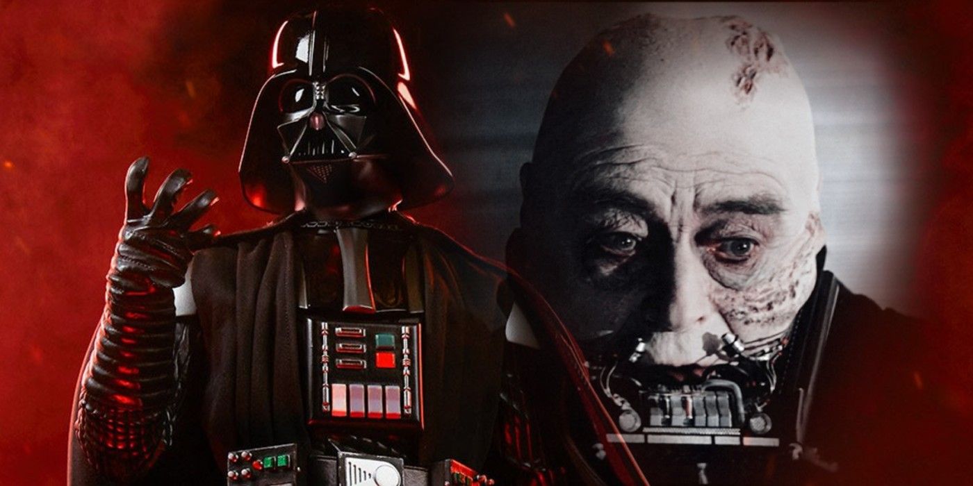 Darth Vader with &amp; without his helmet