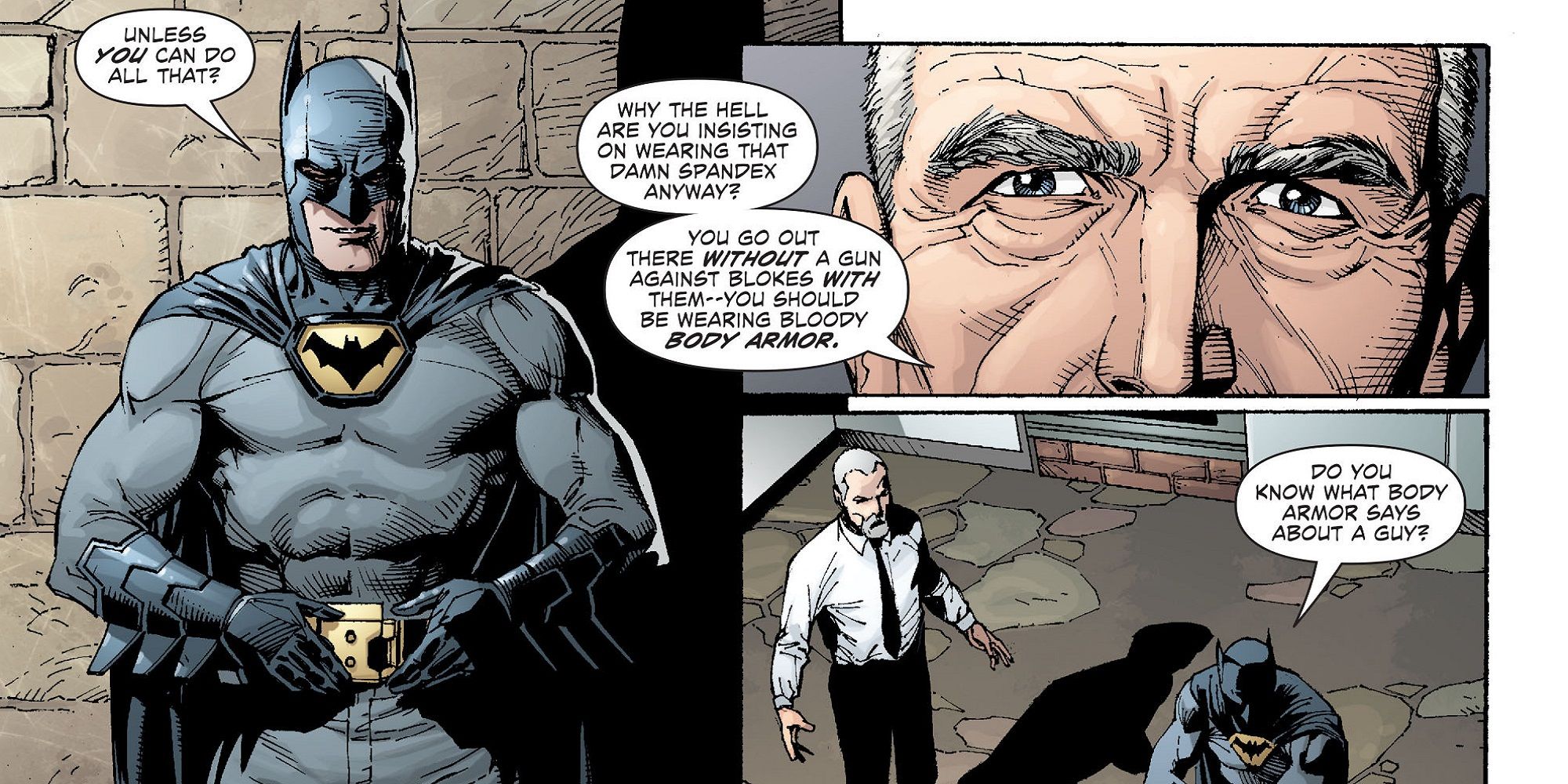 Batman Tells Alfred He Won't Wear Body Armor