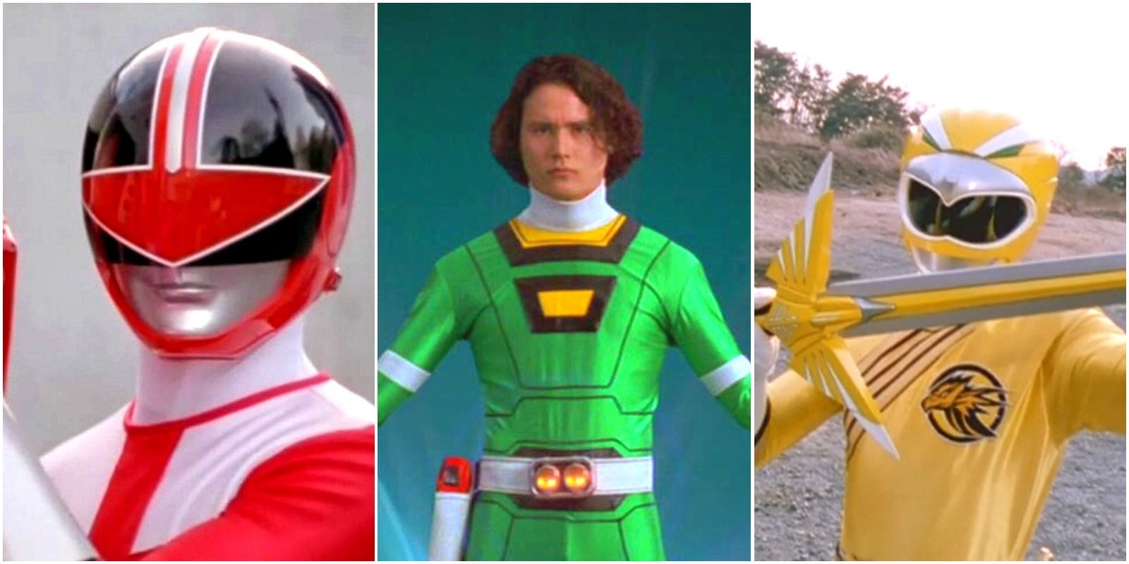 Red Time Force Ranger, Green Turbo Ranger, and Yellow Wild Force Ranger