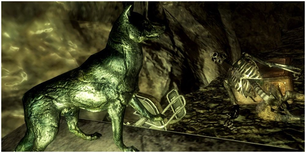 The frozen dog named Seymour in Fallout New Vegas