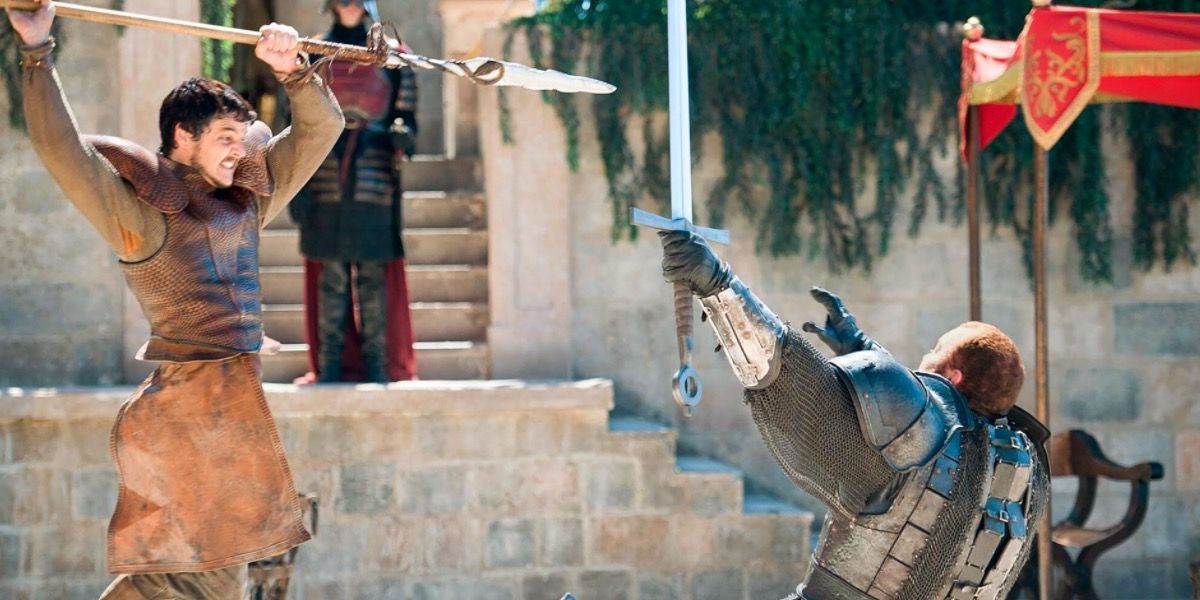 The Mountain vs Red Viper in Game of Thrones.