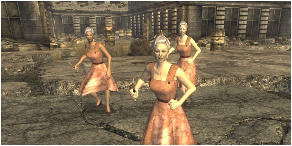 The group named Maud's Muggers attacking the player in Fallout New Vegas