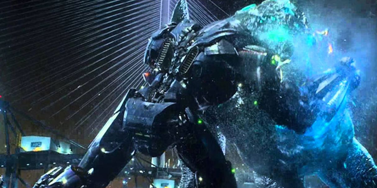 Giant robots battle against Kaiju in Guillermo del Toro's Pacific Rim