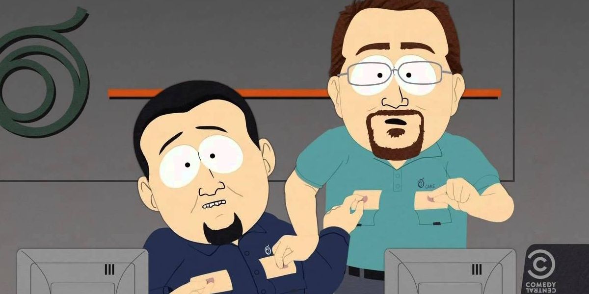 Cable company workers feud in South Park episode, "Informative Murder Porn"