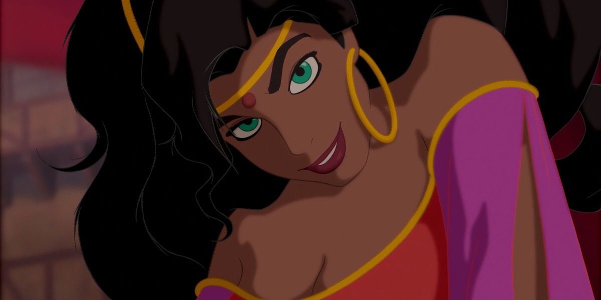Esmeralda with a smile on her face
