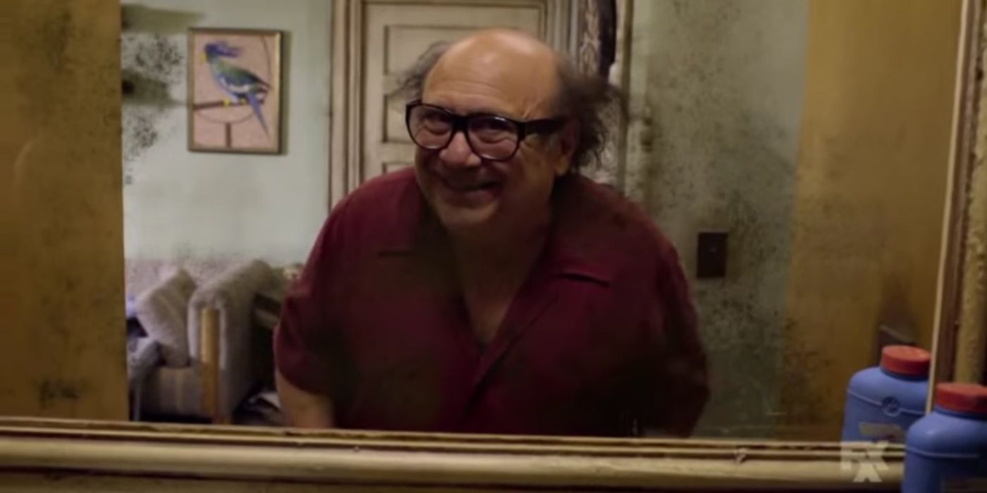 Frank Reynolds enjoying his own reflection in the mirror.