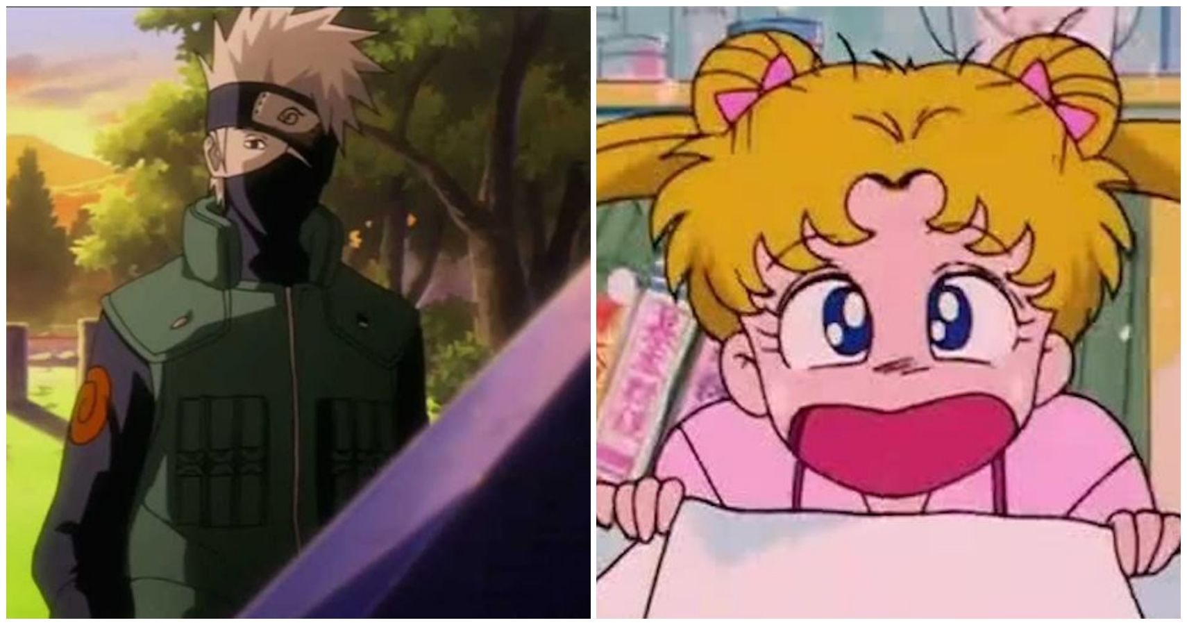 Kakashi from Naruto and Usagi from Sailor Moon
