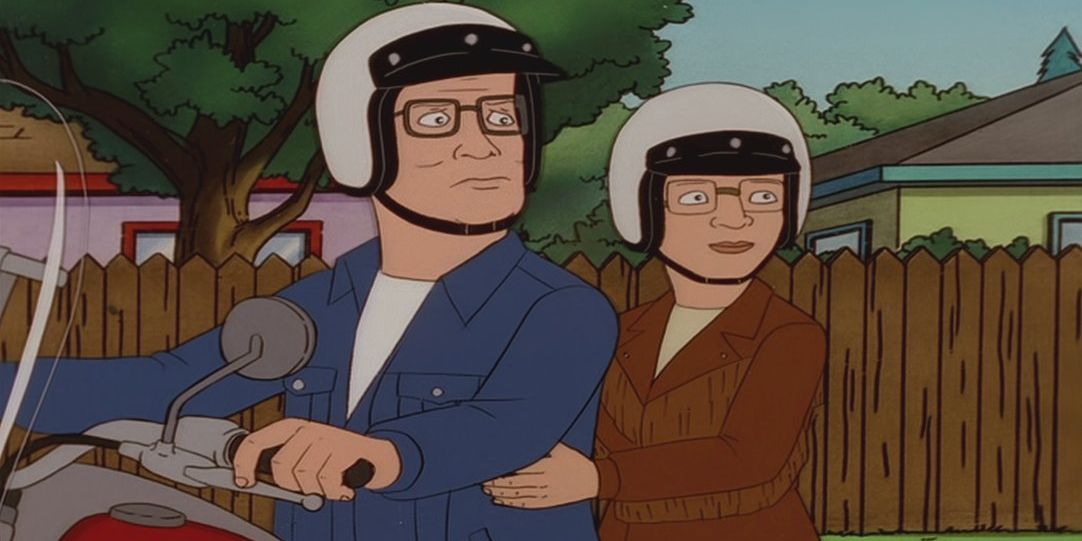 Animation King Of The Hill Peggy Hank Ride Motorcycle