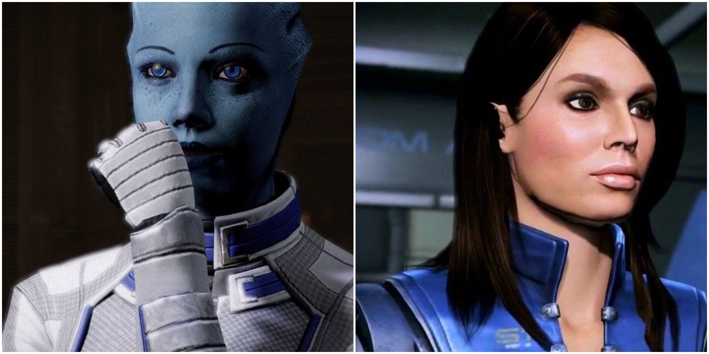 Liara Ashley Mass Effect split image