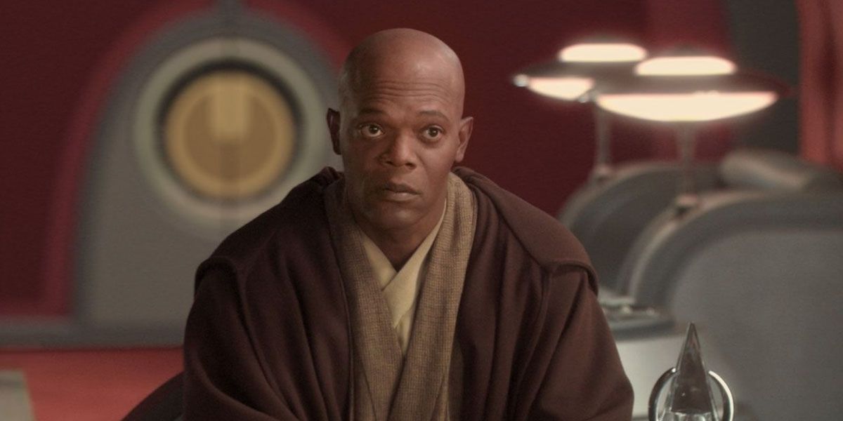 Samuel L. Jackson as Mace Windu in Star Wars: Episode II - Attack of the Clones