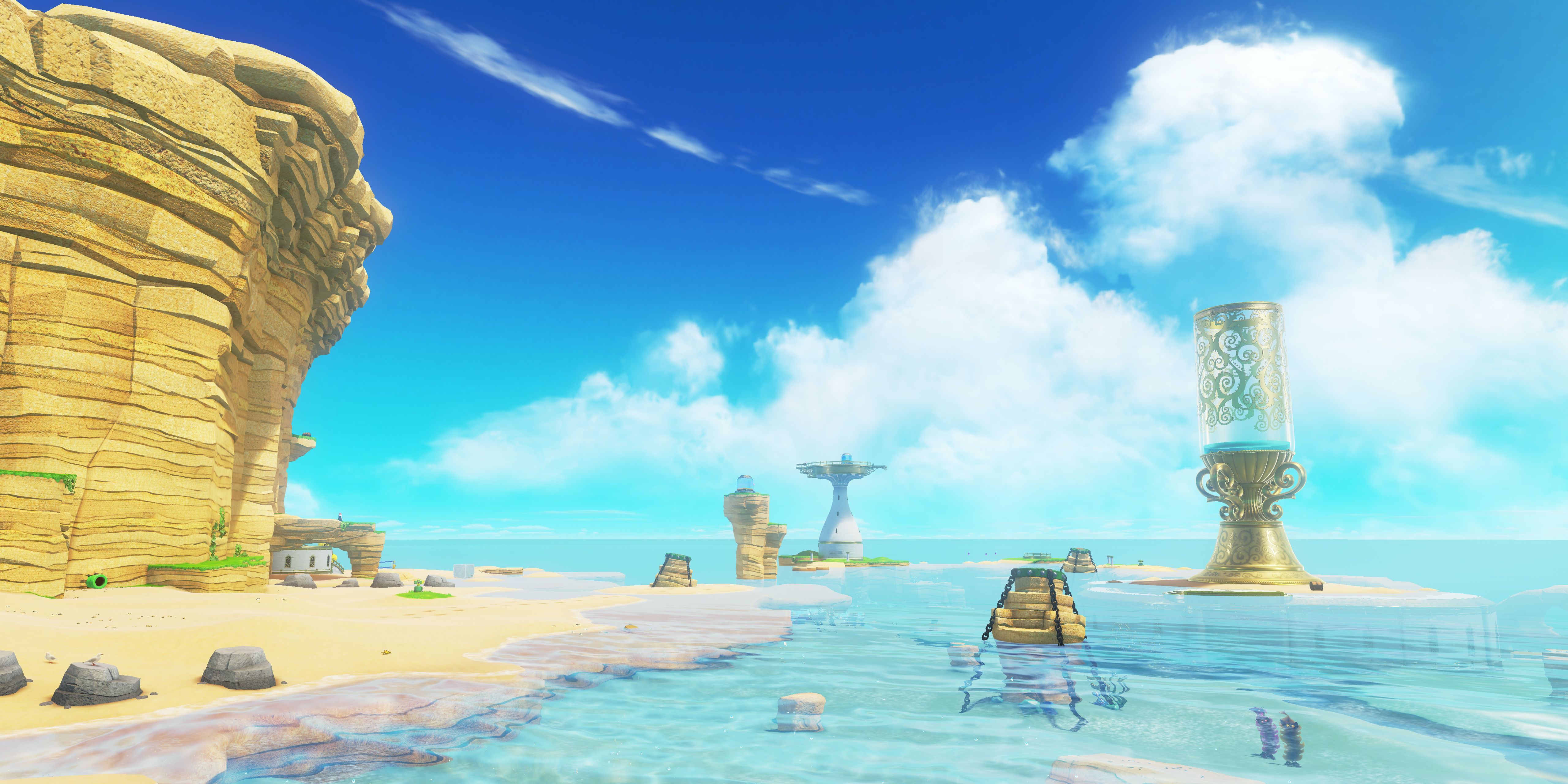 Mario Odyssey Seaside Kingdom water level