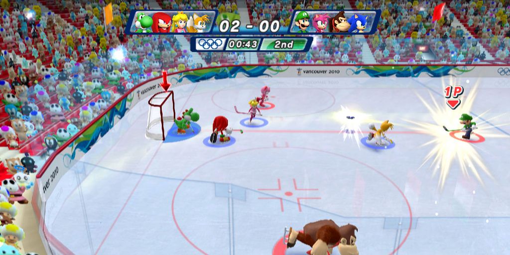 Nintendo Mario Sonic Winter Olympics Ice Hockey