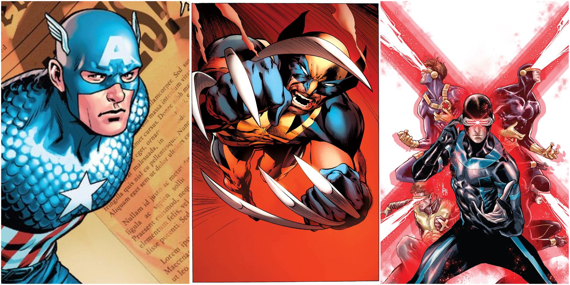 Captain America, Wolverine, Cyclops